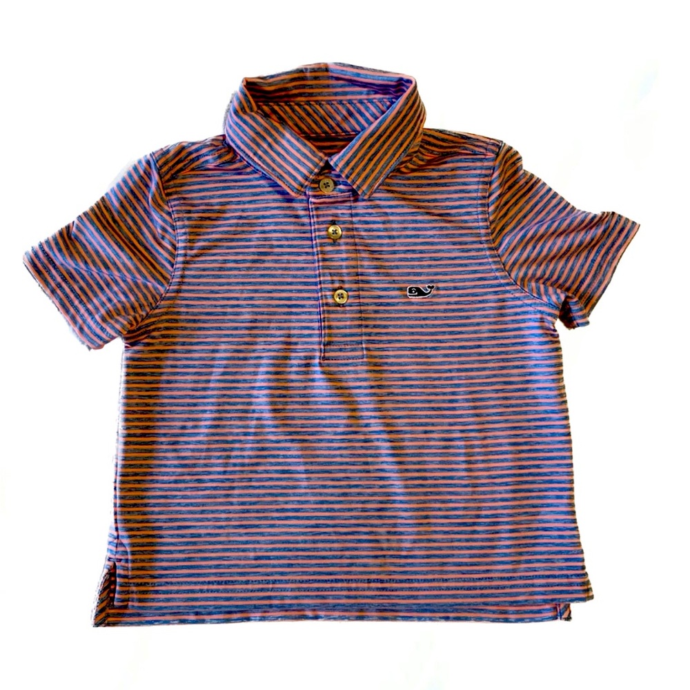 Vineyard vines toddler polo- pink and blue 2T